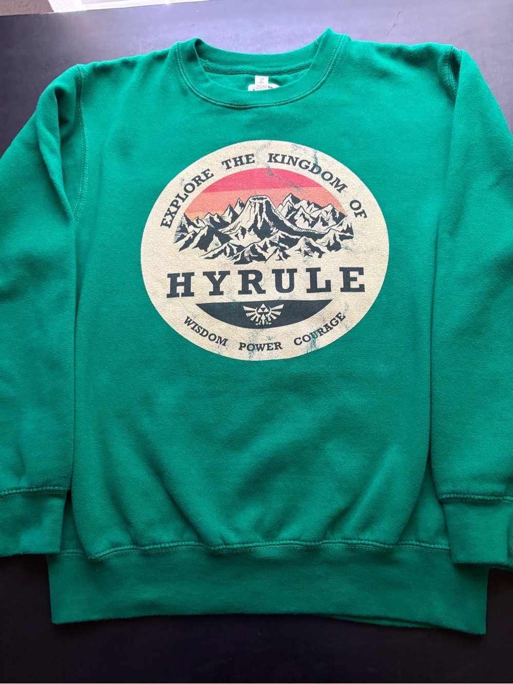 Nintendo Green Hyrule Mountain Graphic Crewneck Sweater